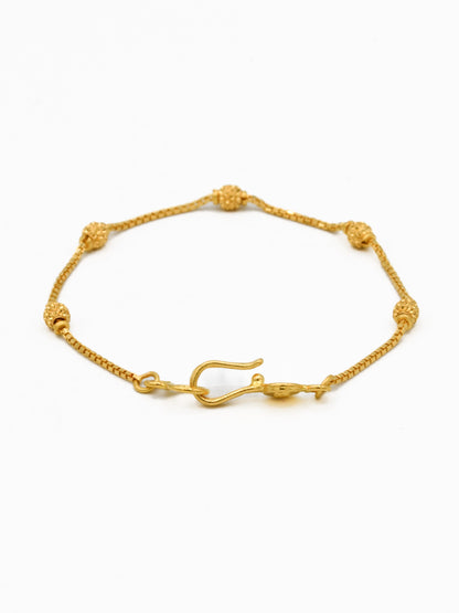 22ct Gold Ball Baby Bracelet