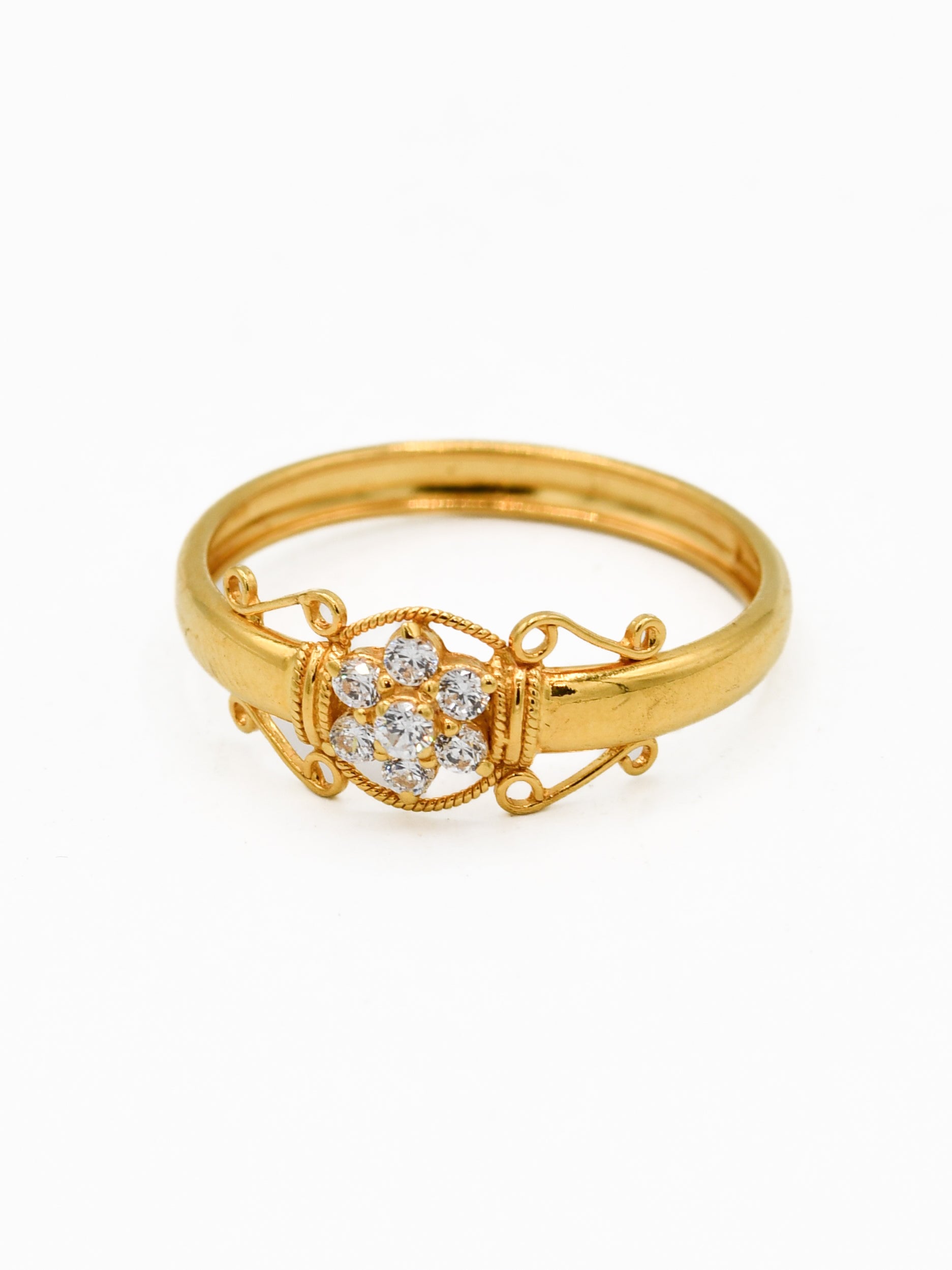 22ct Gold CZ Ladies Ring