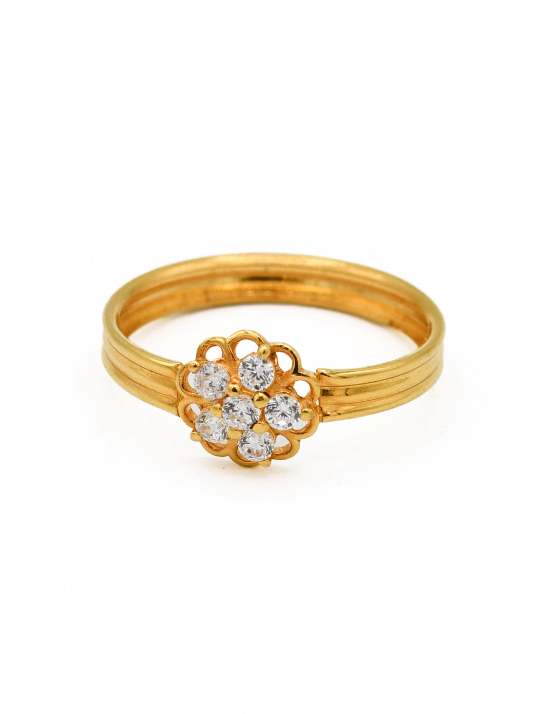 22ct Gold CZ Ladies Ring