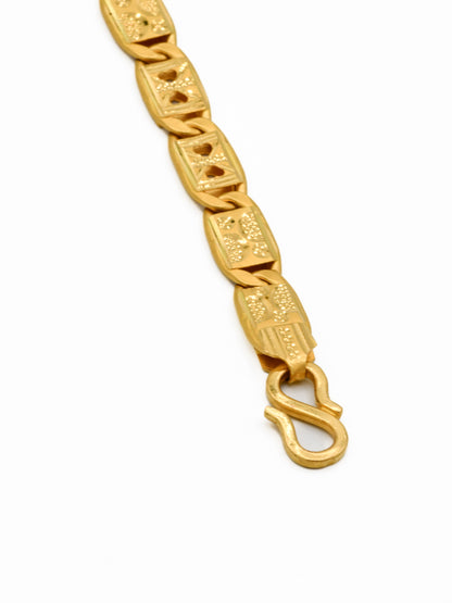 22ct gold Hollow Mens Bracelet