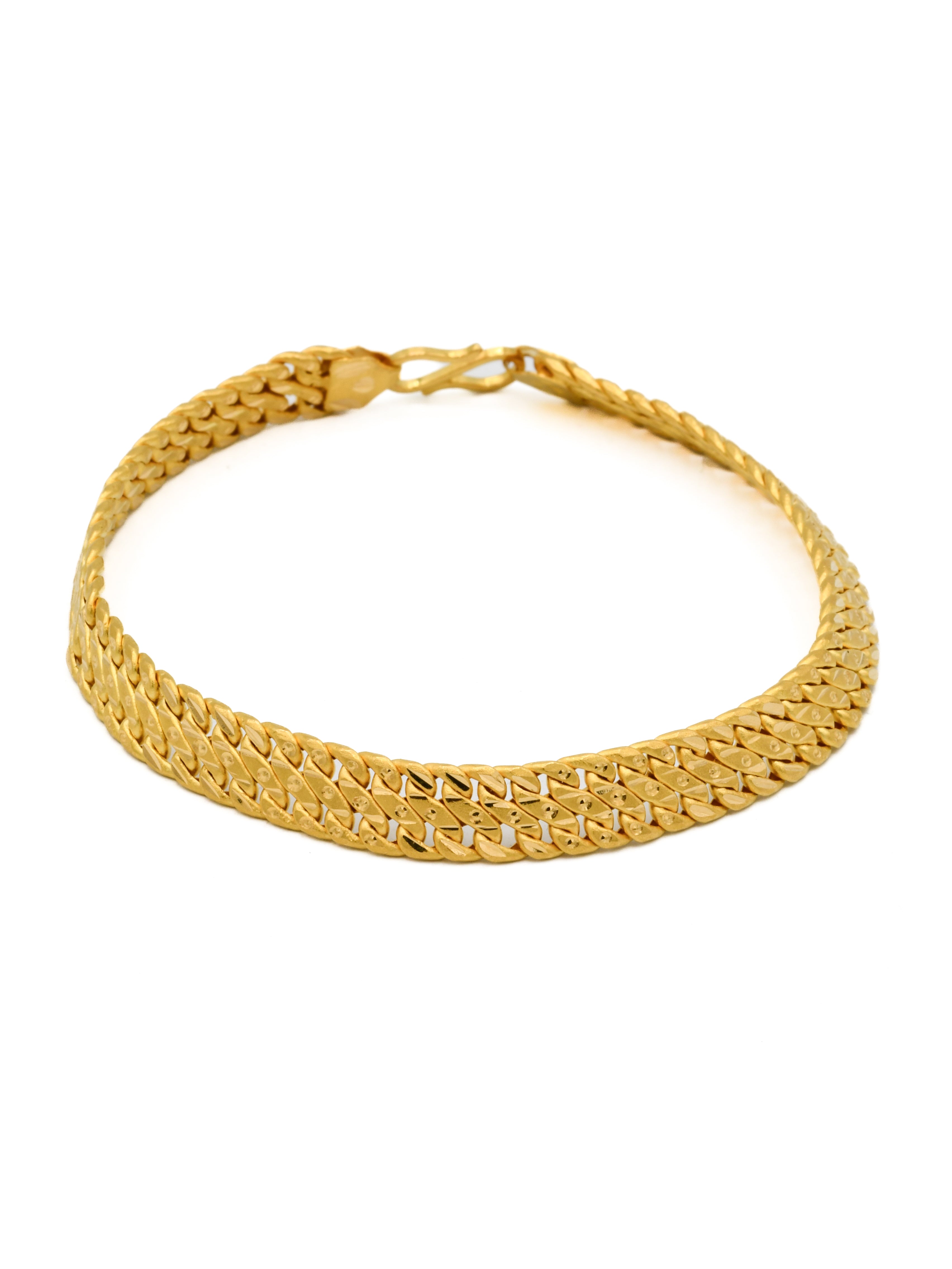 22ct Gold Hollow Mens Bracelet