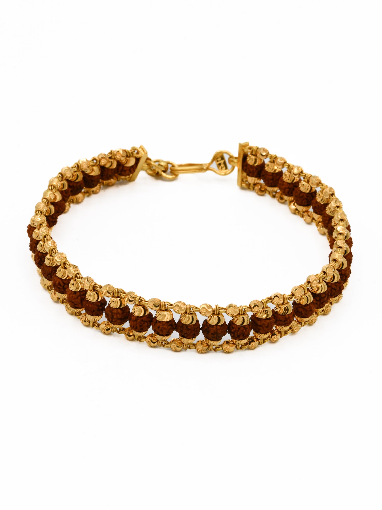 22ct Gold Ball Rudraksh Bracelet