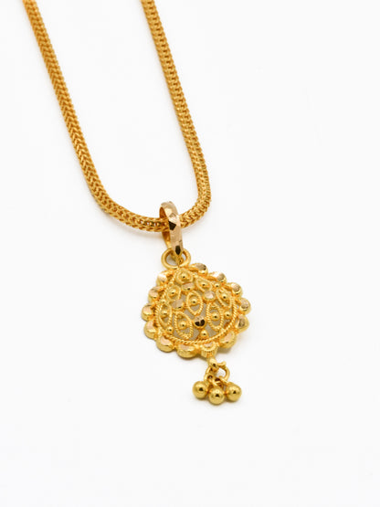 22ct Gold Filigree Pendant Set