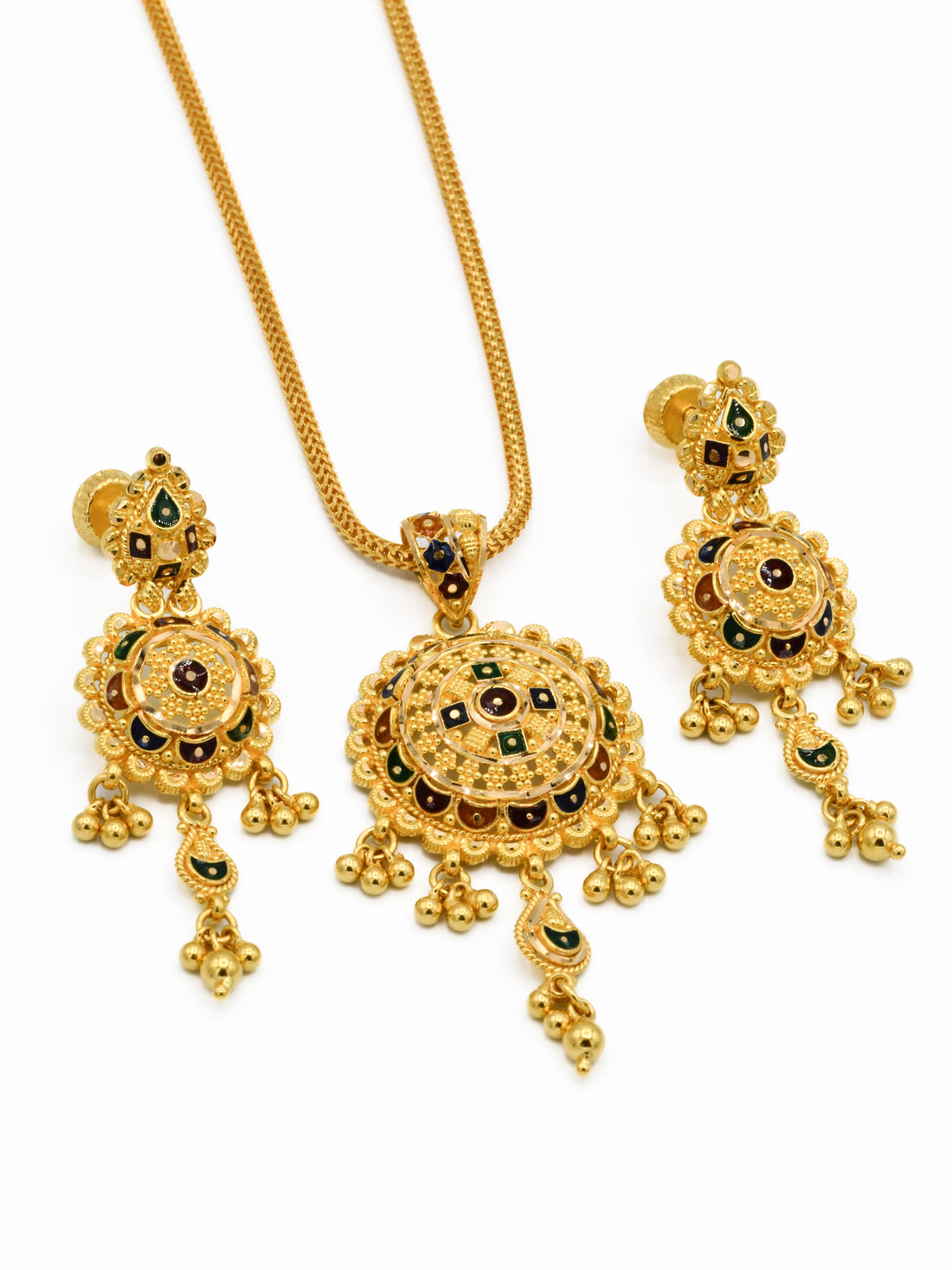 22ct Gold Mina Pendant Set