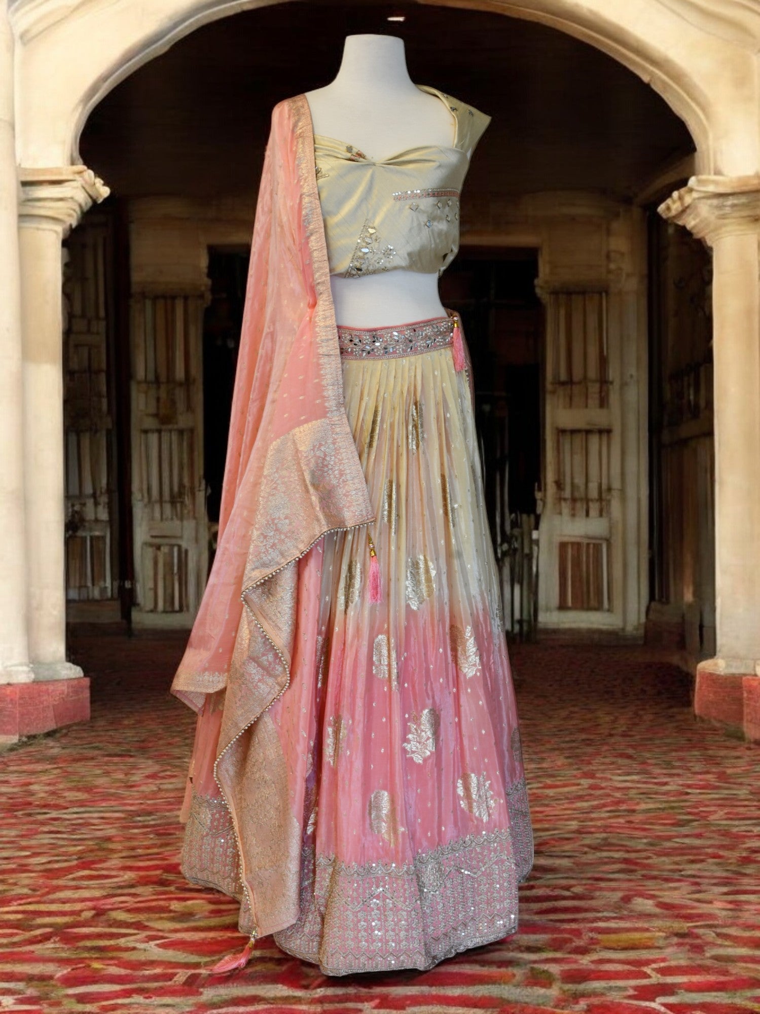 Noemi Unstitched Lehenga