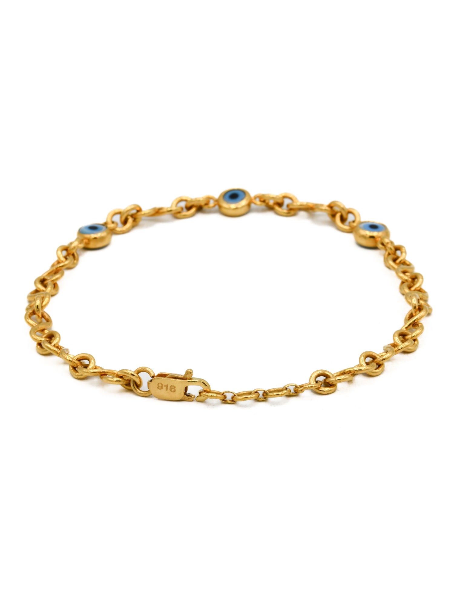 22ct Gold Evil eye Bracelet