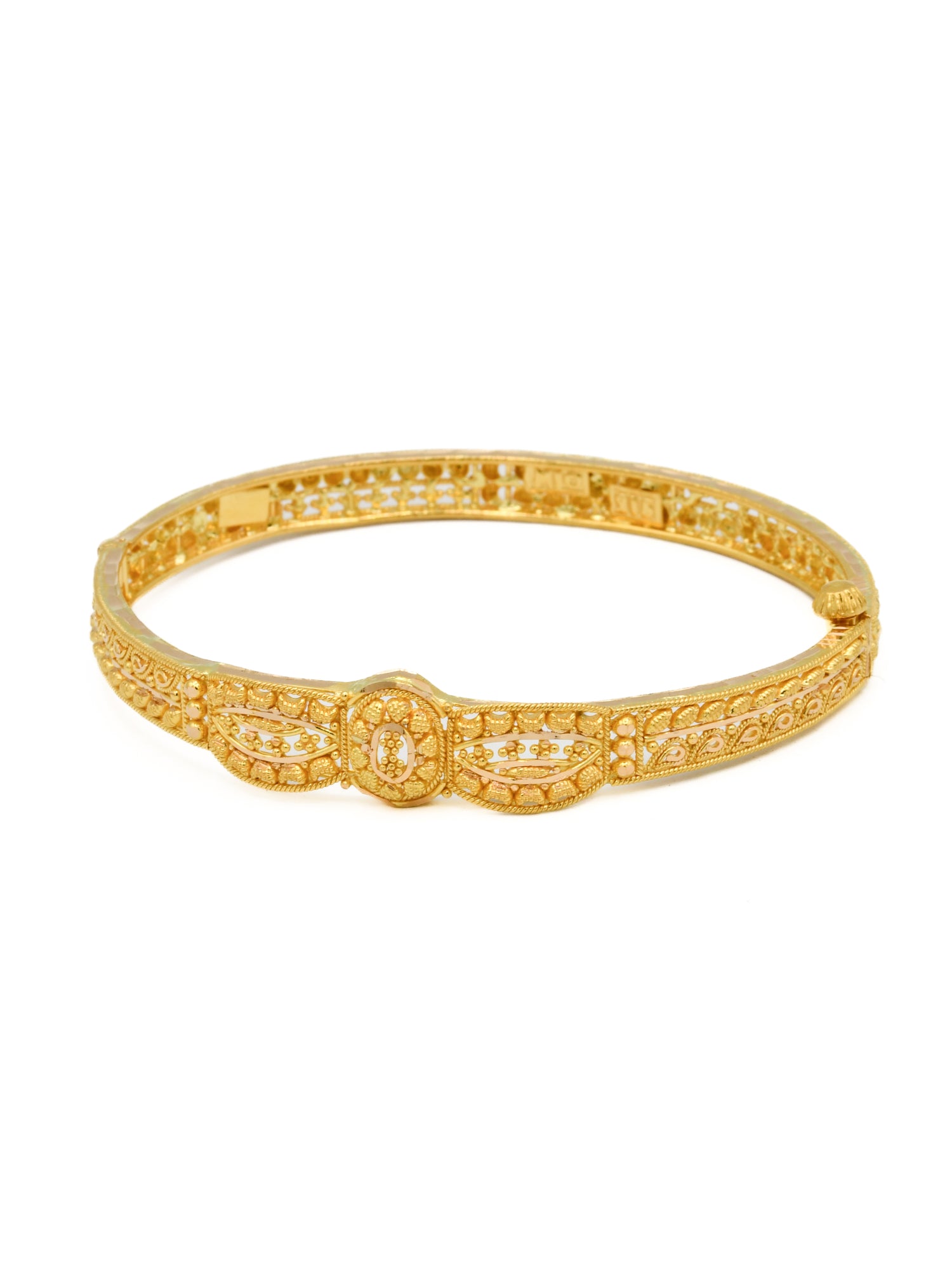 22ct Gold Filigree Screw Bangle