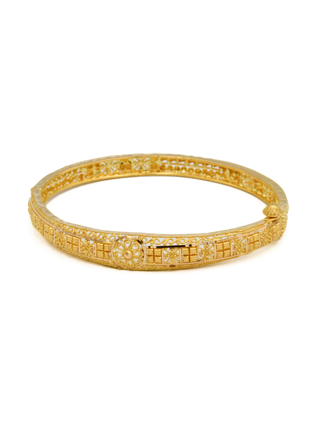 22ct Gold Filigree Screw Bangle