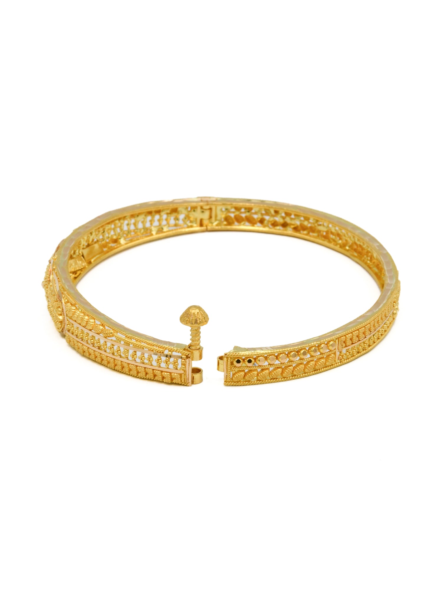 22ct Gold Filigree Screw Bangle