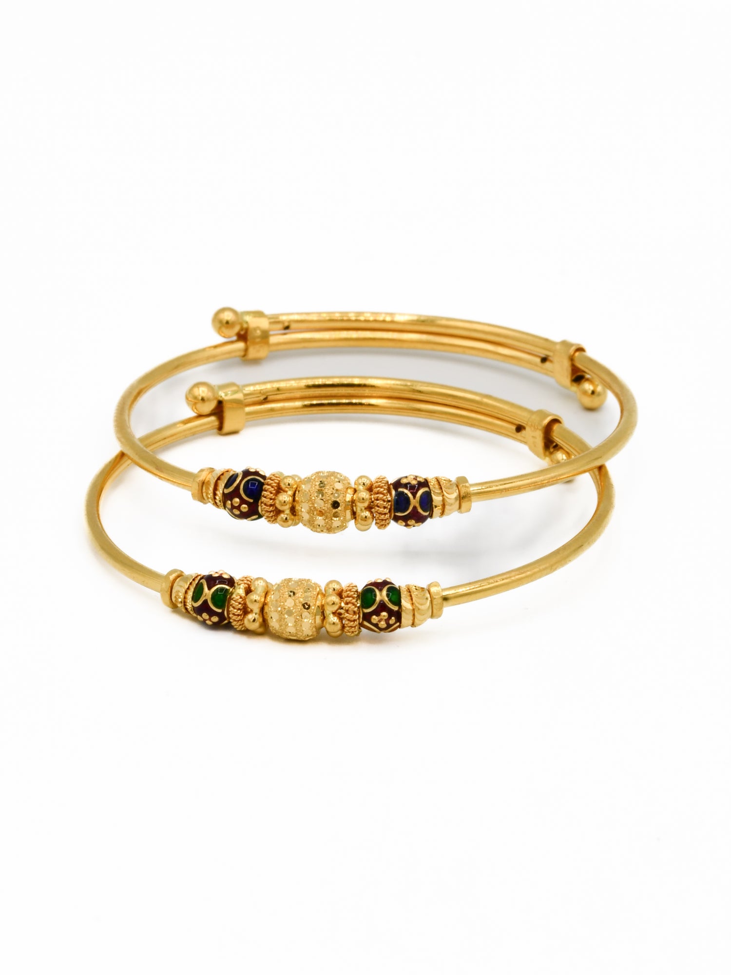 22ct Gold Minakari Pair Baby Bangle