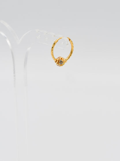 22ct Gold CZ Ball Bali