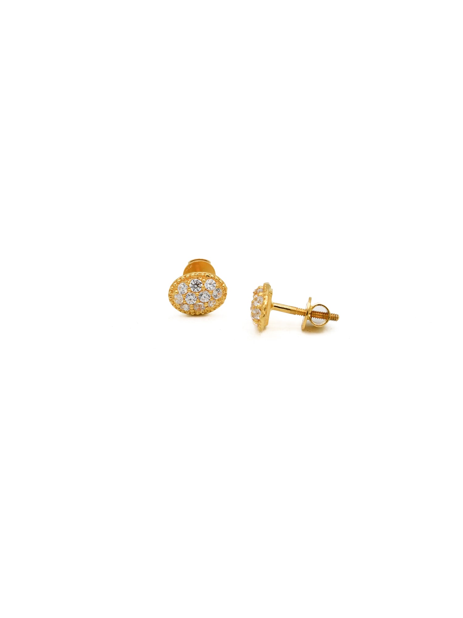 22ct Gold CZ Stud Earrings