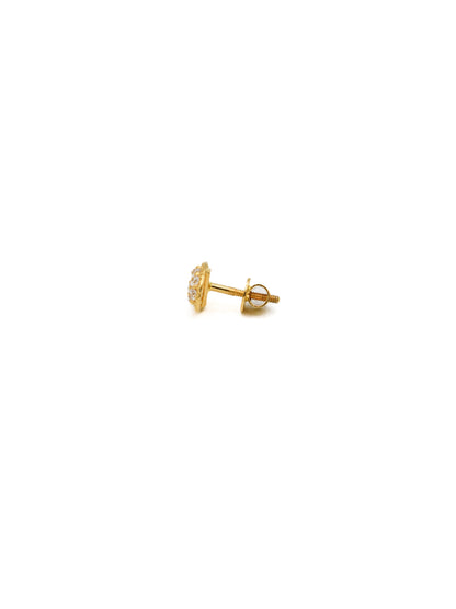 22ct Gold CZ Stud Earrings