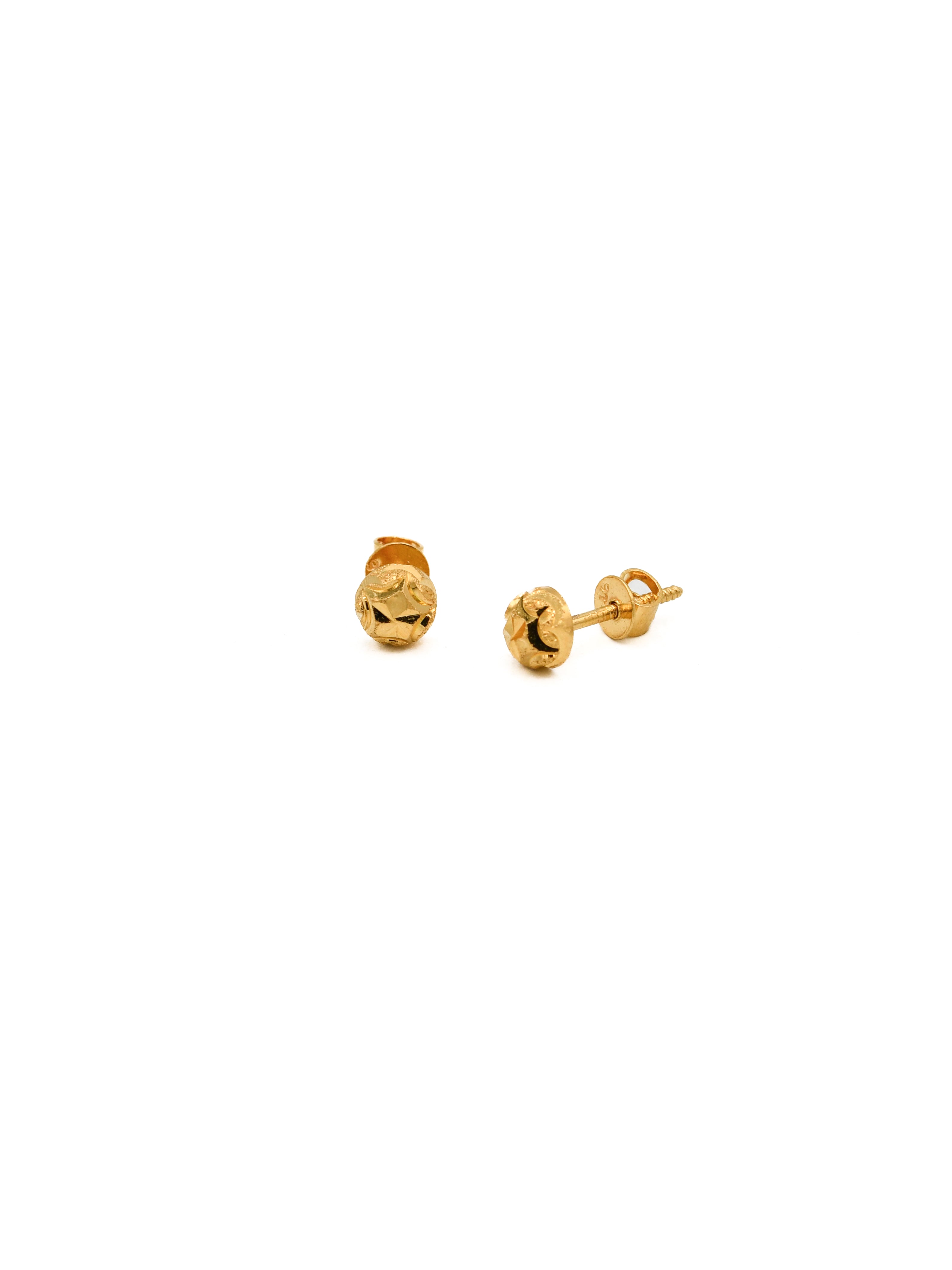 22ct Gold Ball Stud Earrings