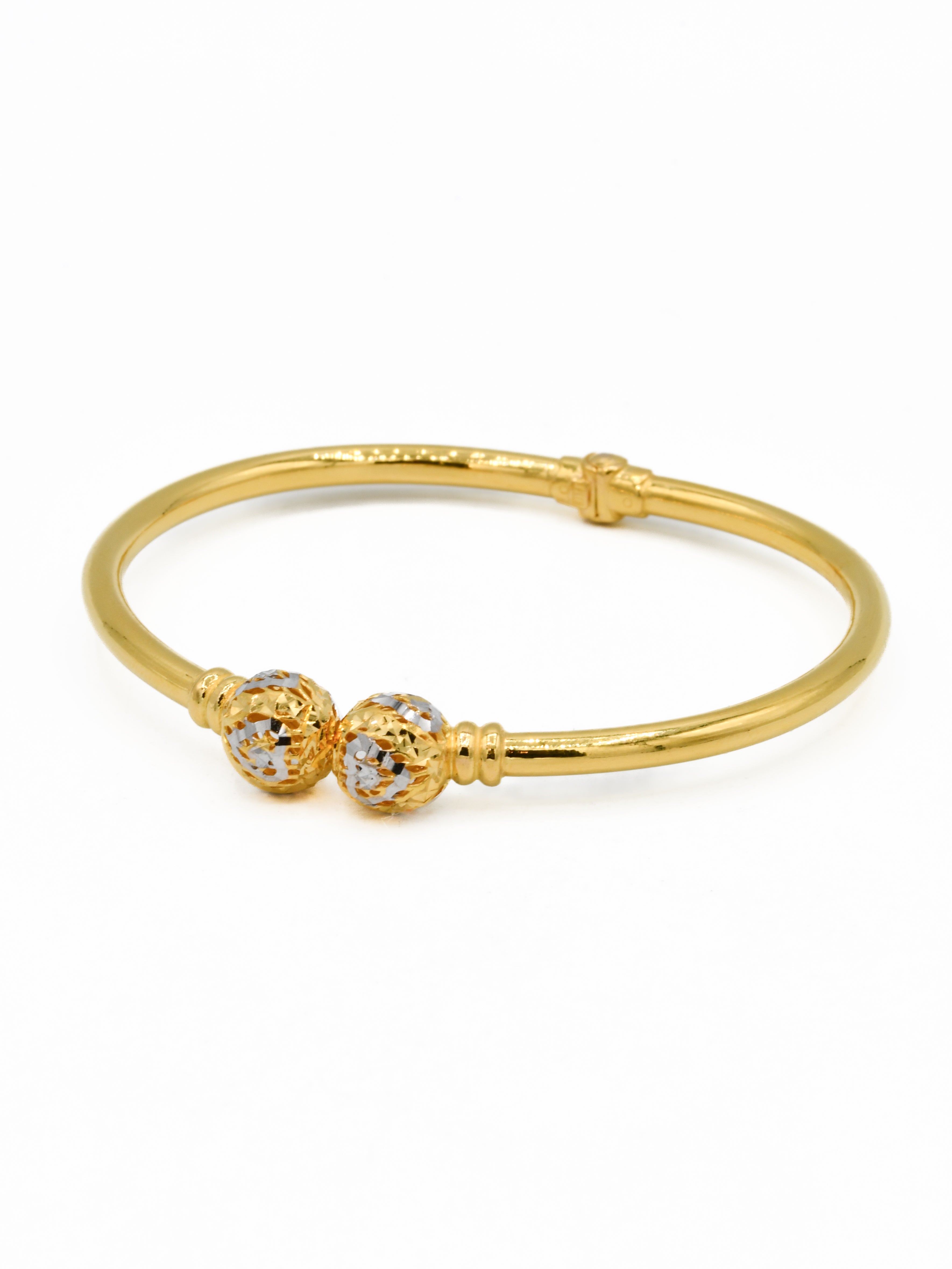 22ct Gold Two Tone Ladies Bangle