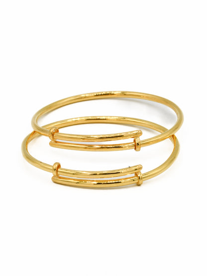 22ct Gold Adjustable Pair Baby Bangle