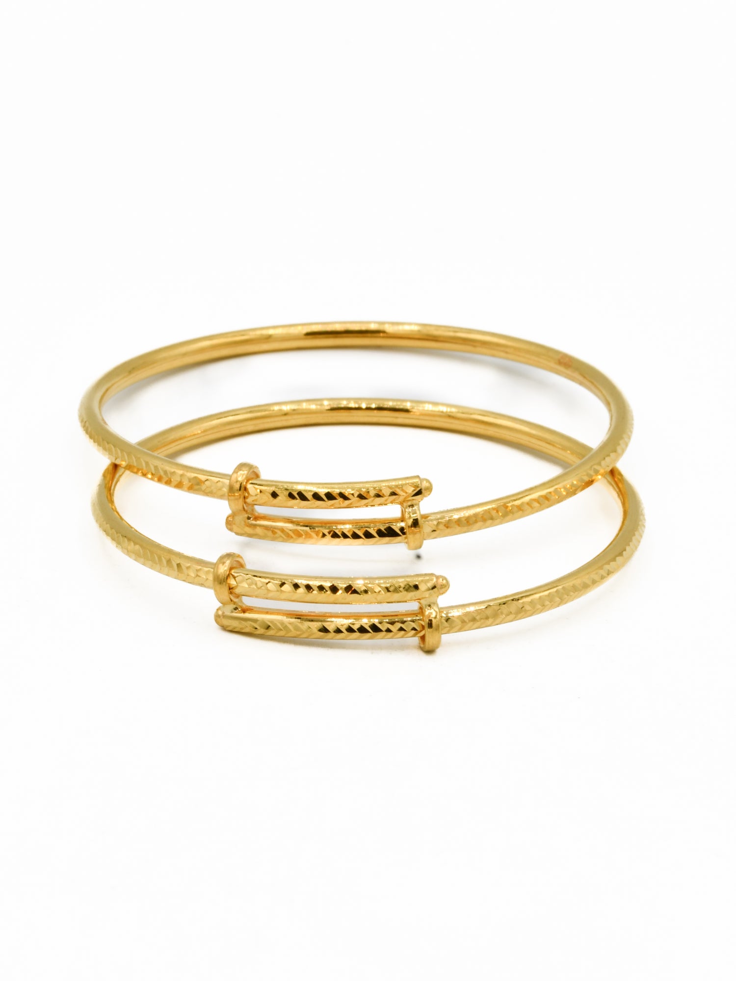 22ct Gold Adjustable Pair Baby Bangle