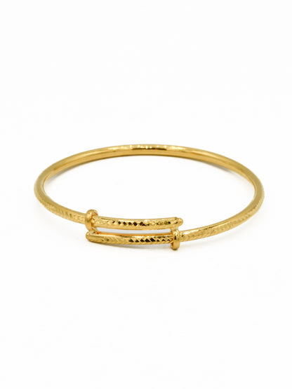 22ct Gold Adjustable Pair Baby Bangle