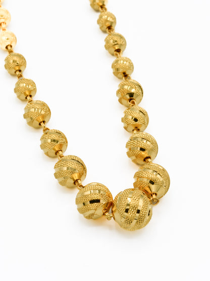 22ct Gold Graduating Ball Long Fancy Chain