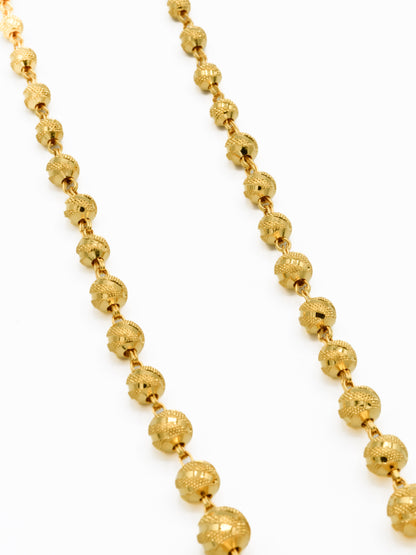 22ct Gold Graduating Ball Long Fancy Chain