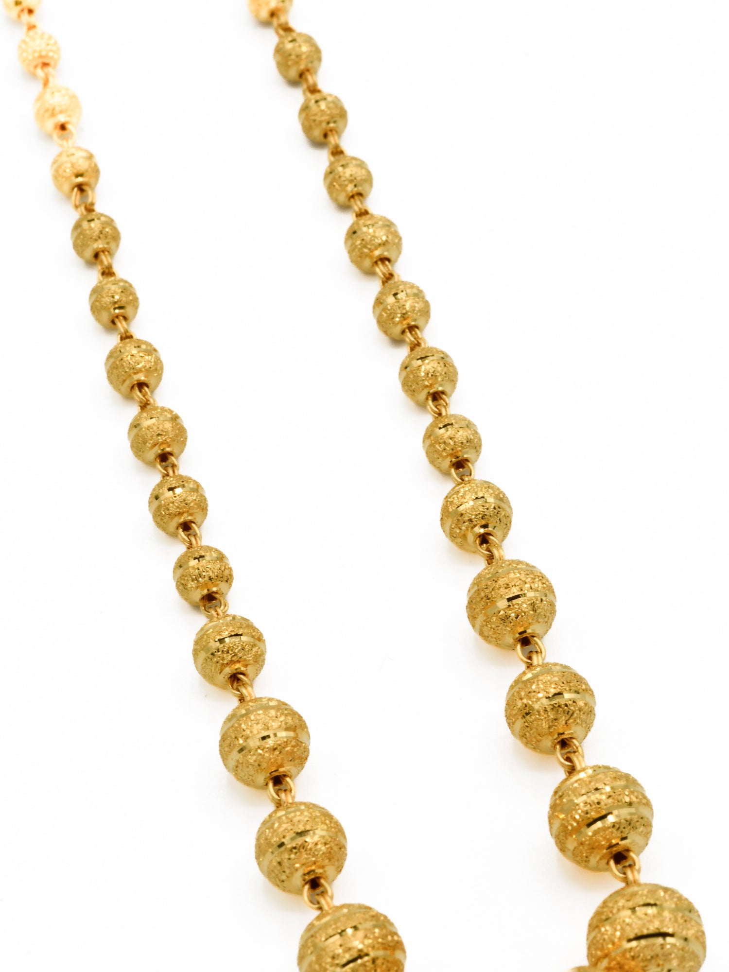 22ct Gold Ball Long Fancy Chain