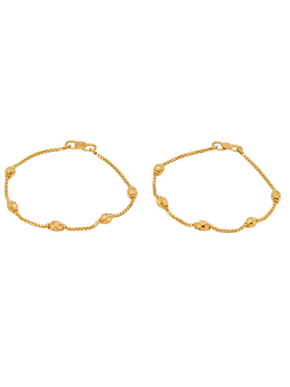 22ct Gold Ball Pair Baby Bracelet