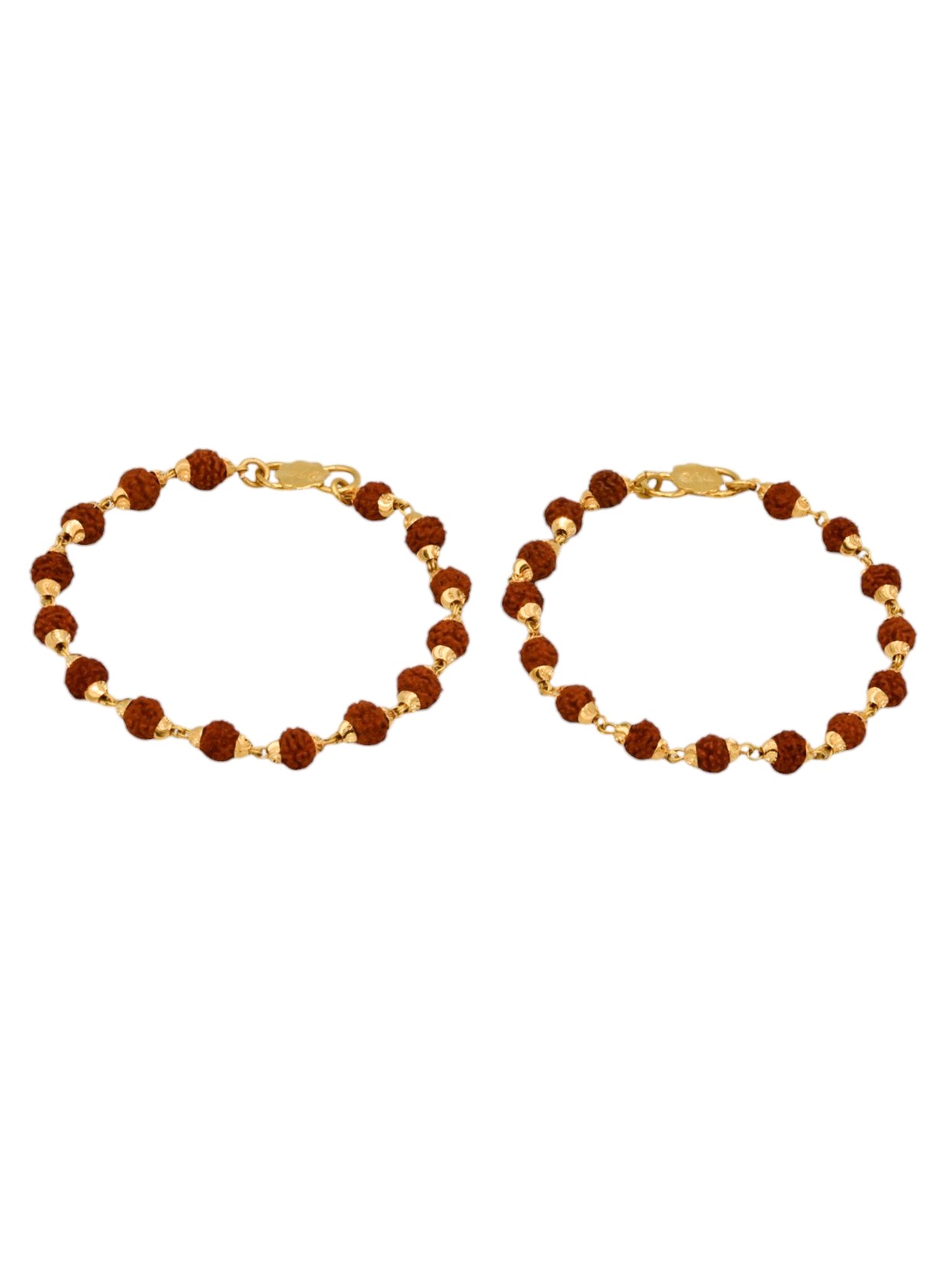 22ct Gold Rudraksh Pair baby Bracelet