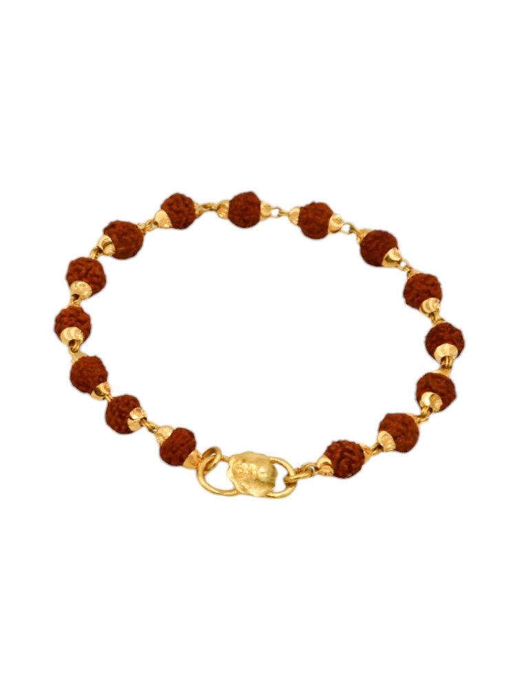 22ct Gold Rudraksh Pair baby Bracelet