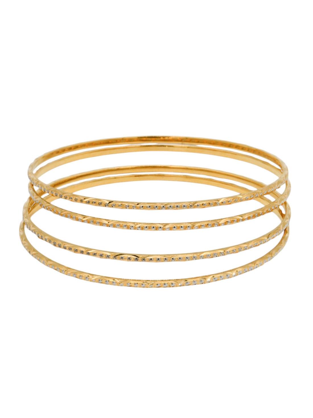 22ct Gold Two Tone 4 Bangles