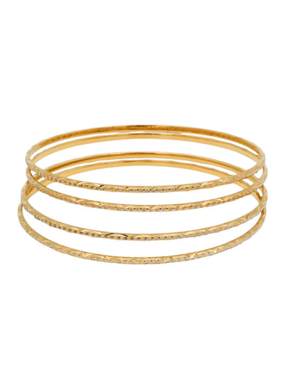 22ct Gold Two Tone 4 Bangles