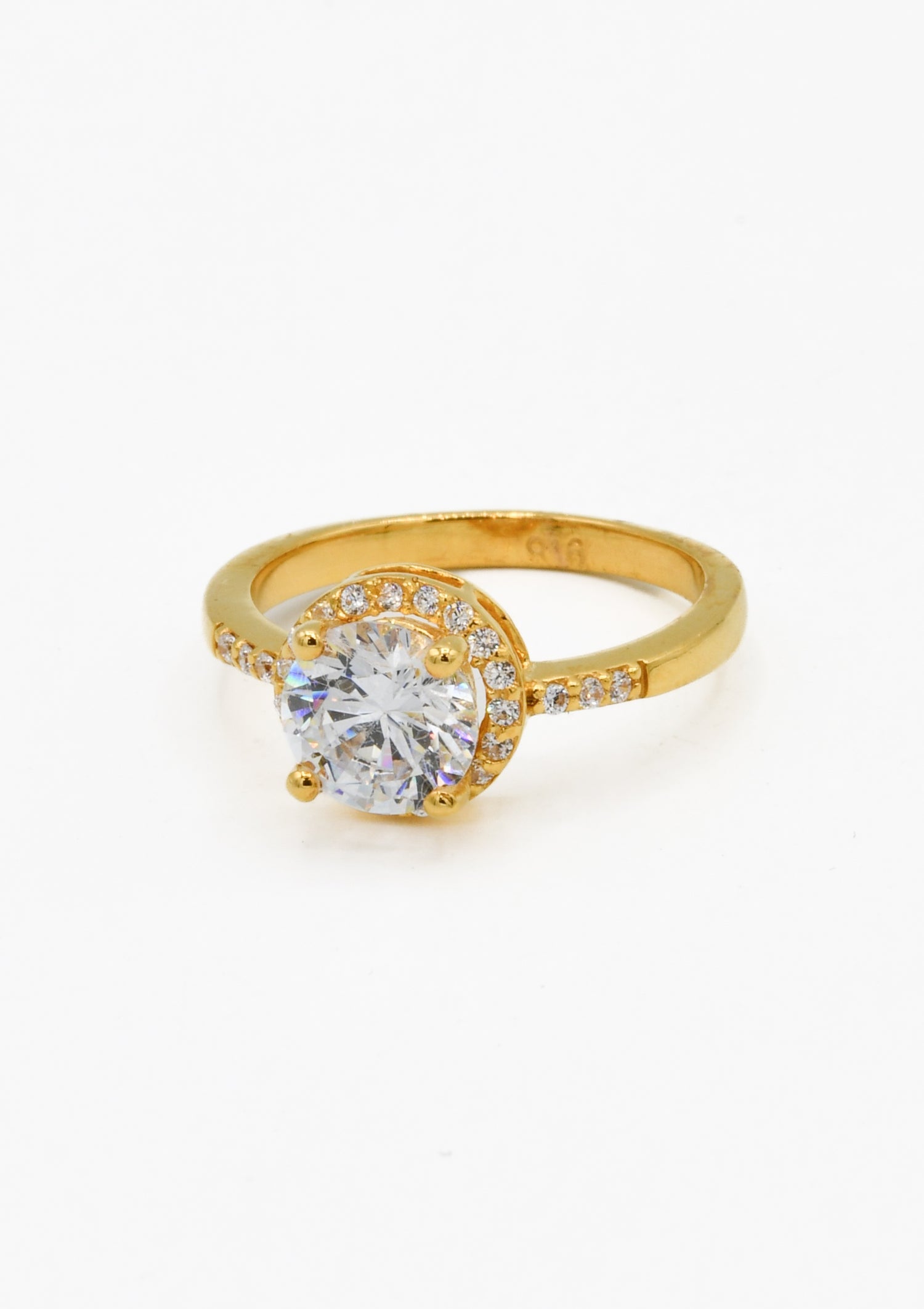 22ct Gold CZ Ladies Ring