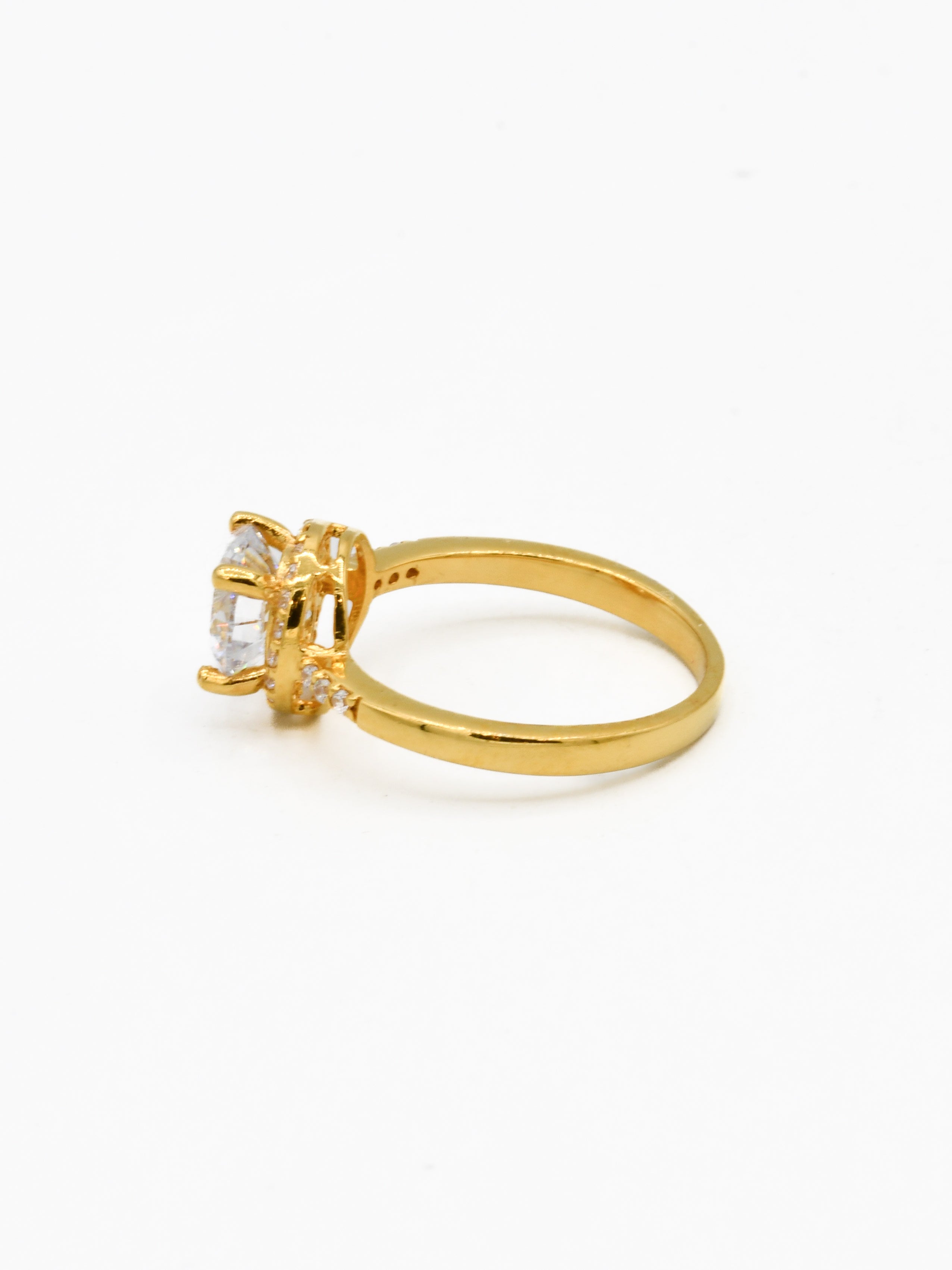 22ct Gold CZ Ladies Ring