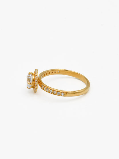 22ct Gold CZ Ladies Ring