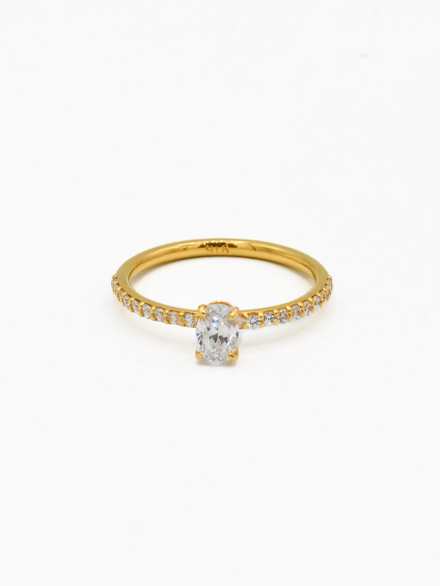 22ct Gold CZ Ladies Ring