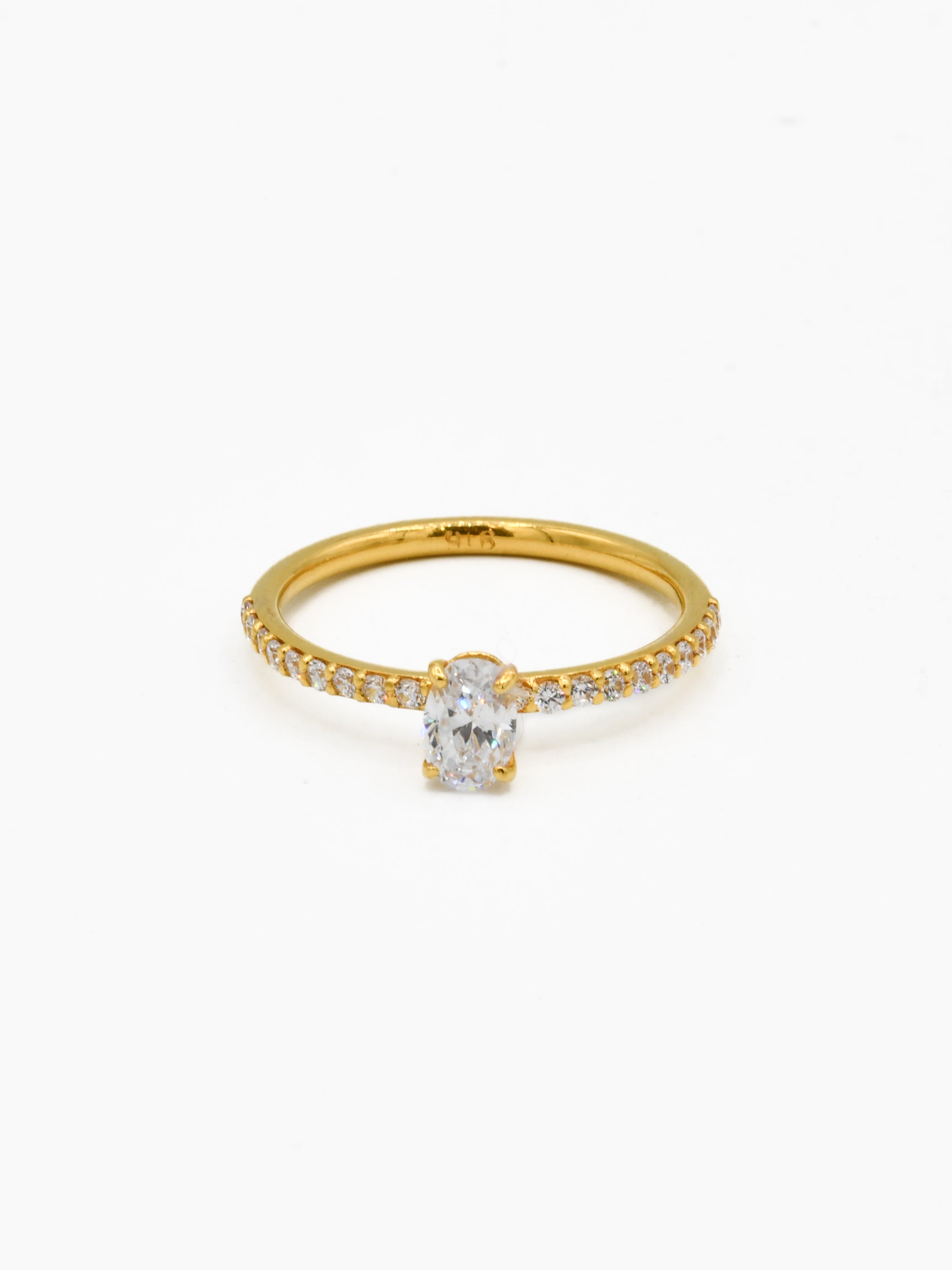 22ct Gold CZ Ladies Ring