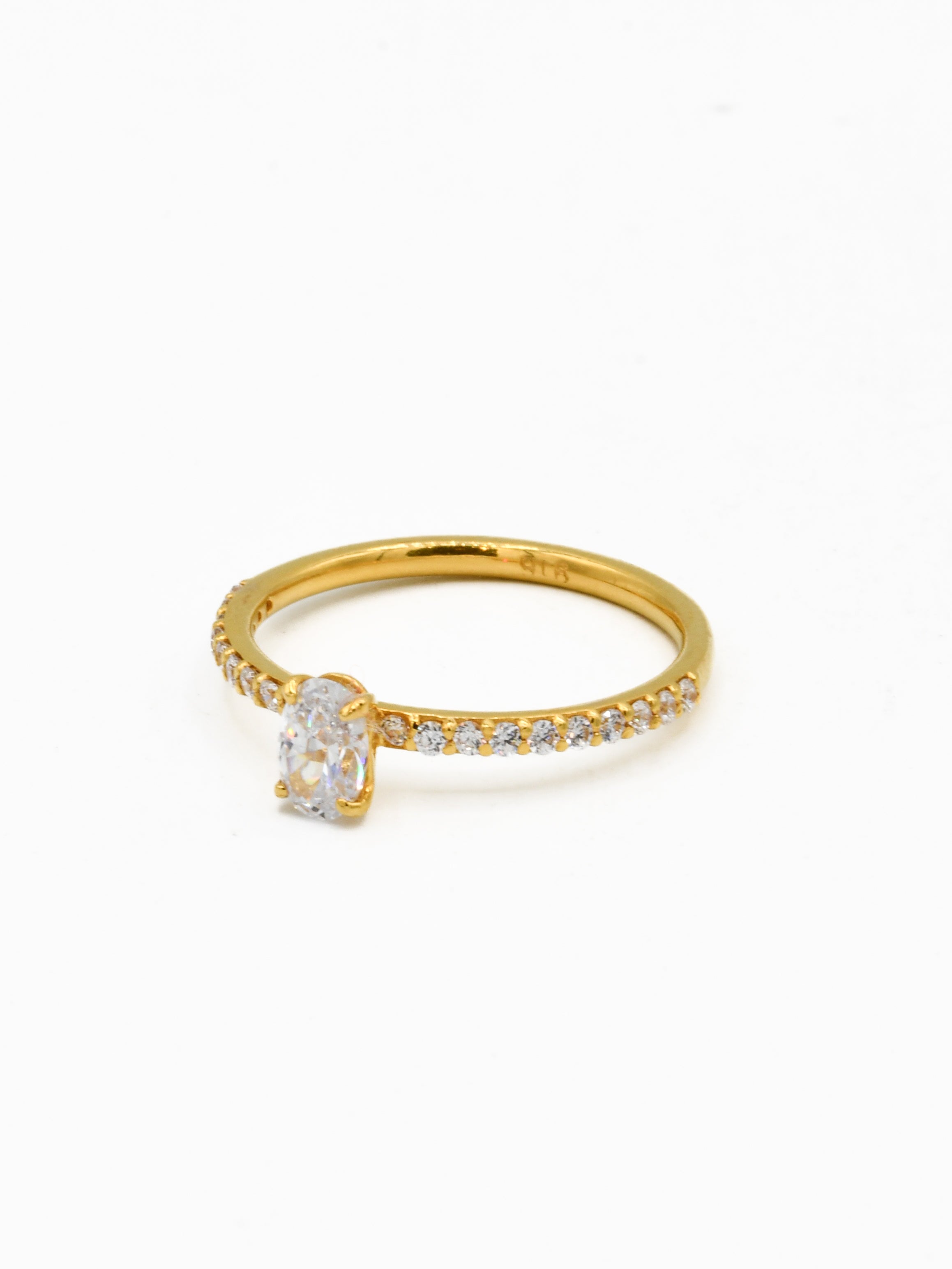 22ct Gold CZ Ladies Ring