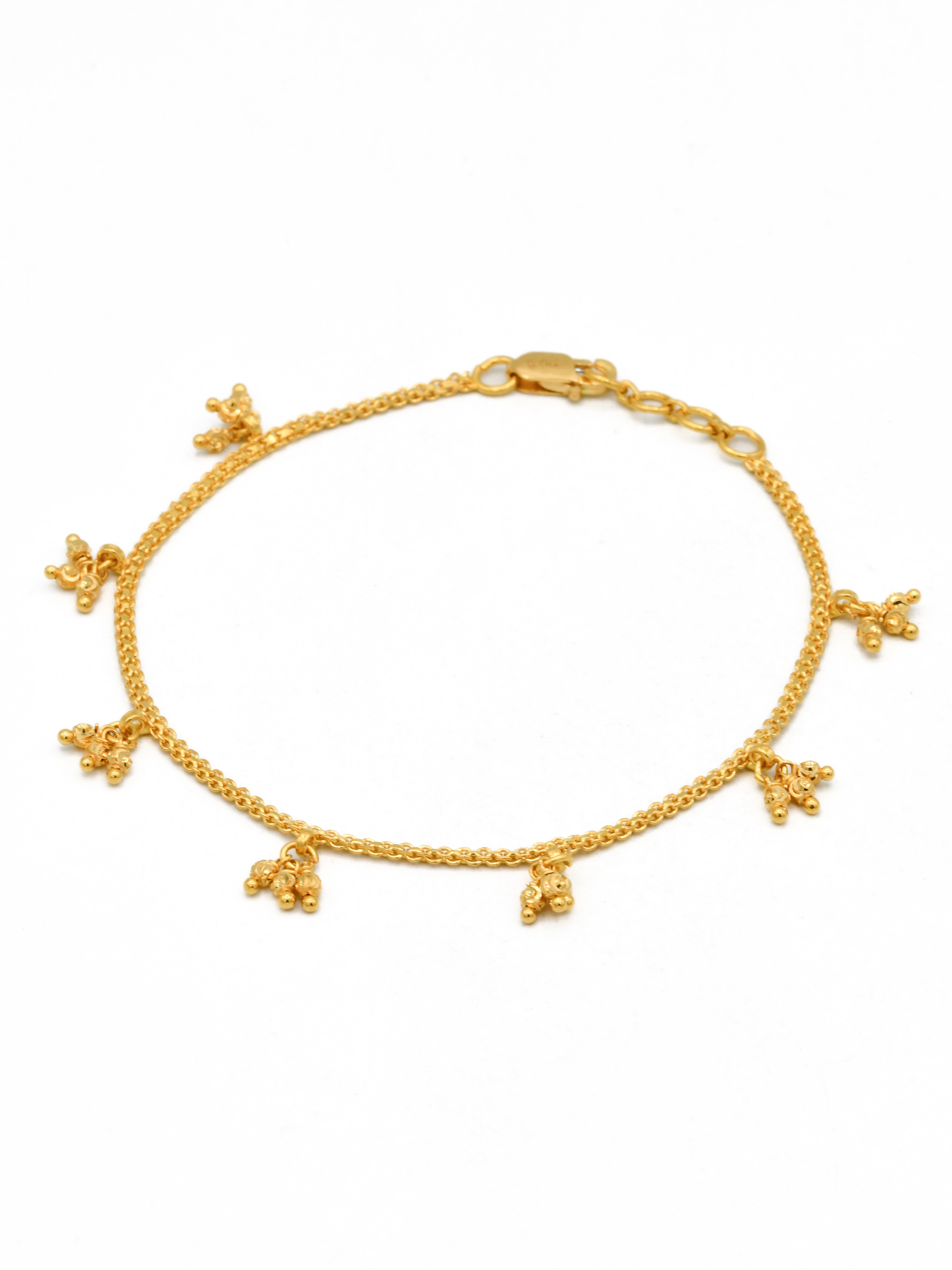 22ct Gold Charms Ladies Bracelet