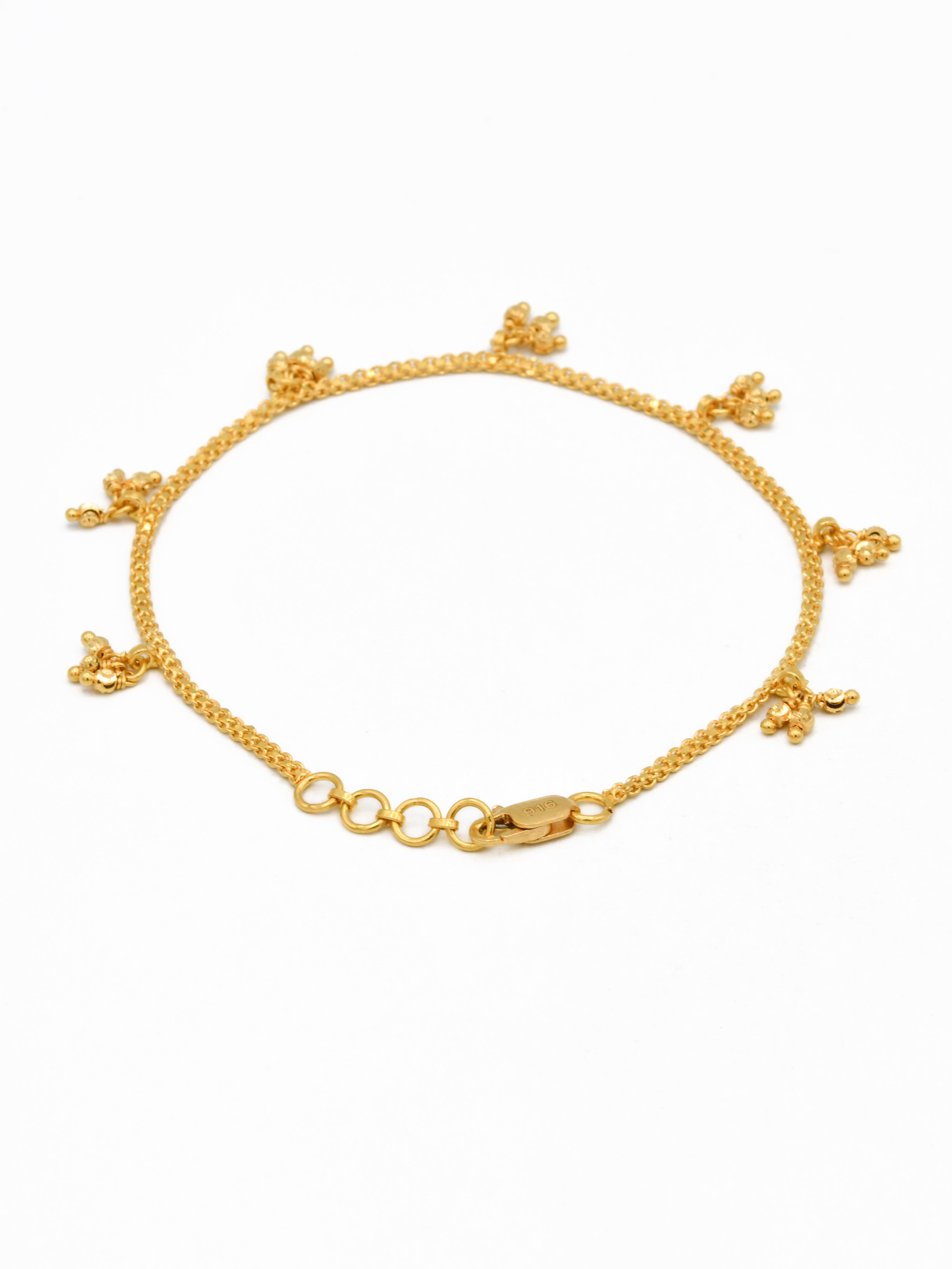 22ct Gold Charms Ladies Bracelet