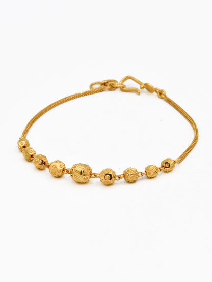 22ct Gold Ball Ladies Bracelet