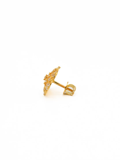 22ct Gold CZ Stud Earrings