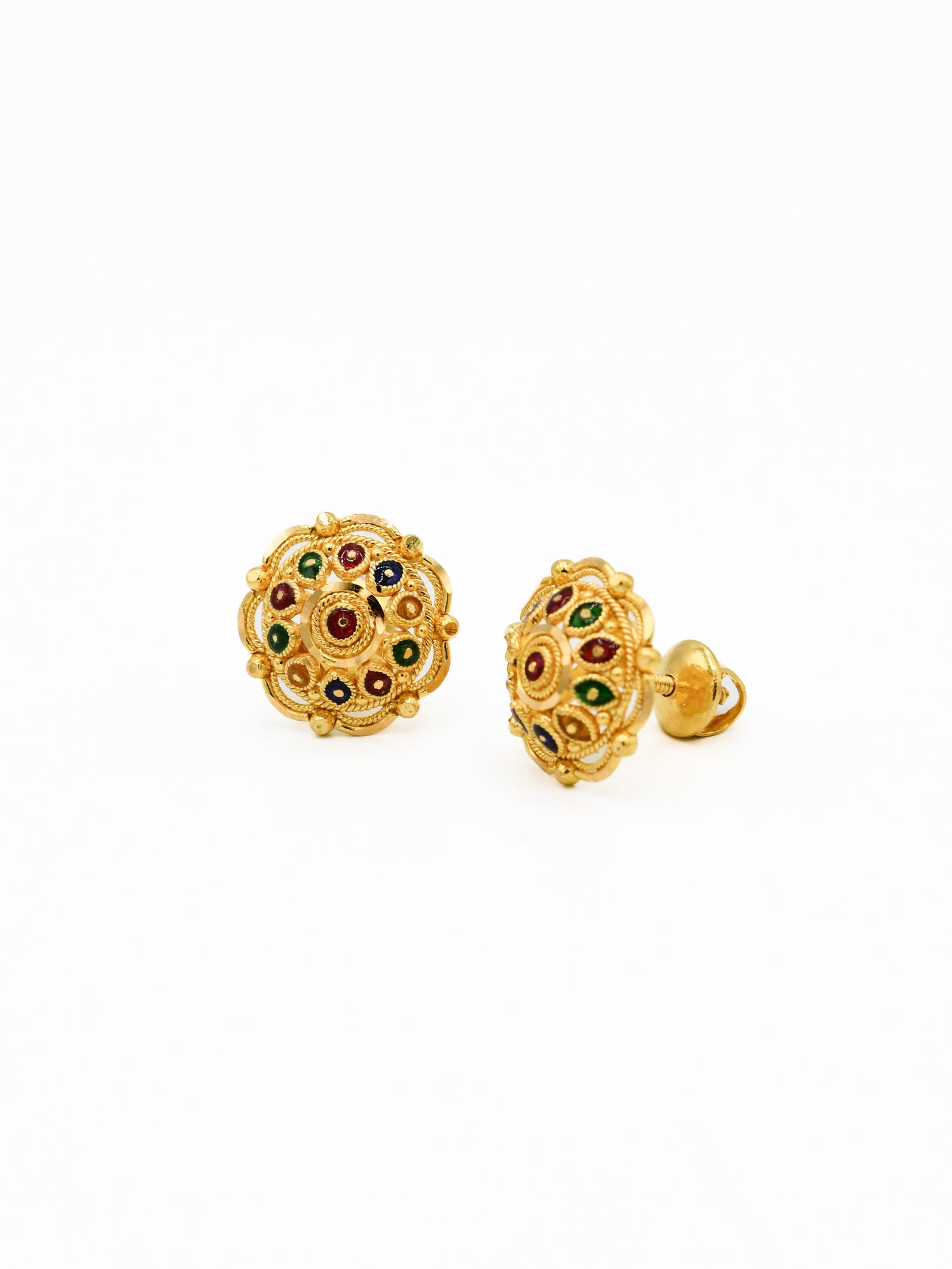 22ct Gold Mina Stud Earrings