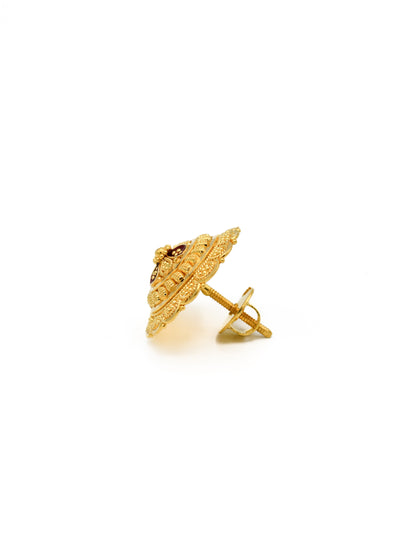 22ct Gold Minakari Stud Earrings