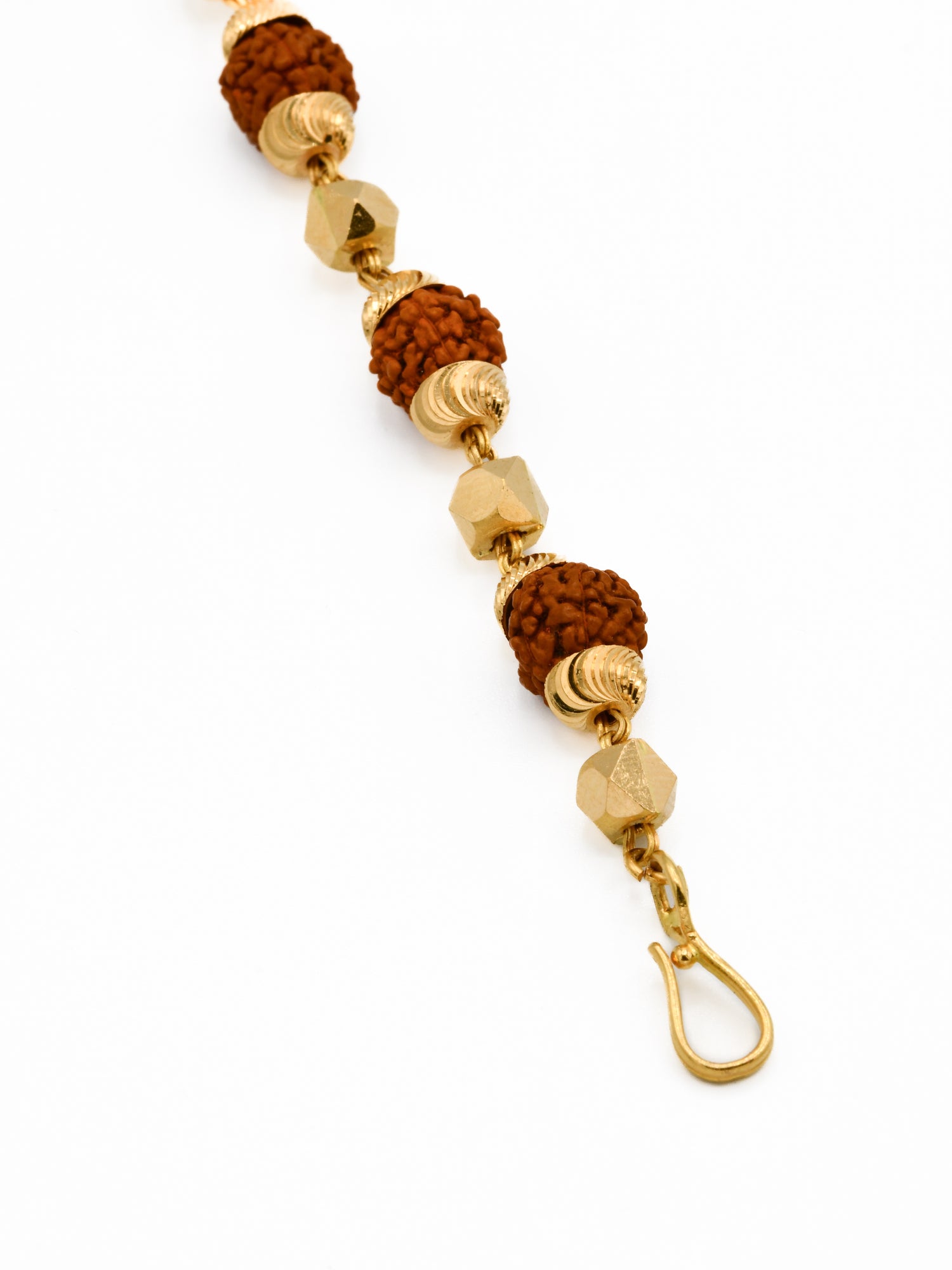 22ct Gold Rudraksh Mens Bracelet