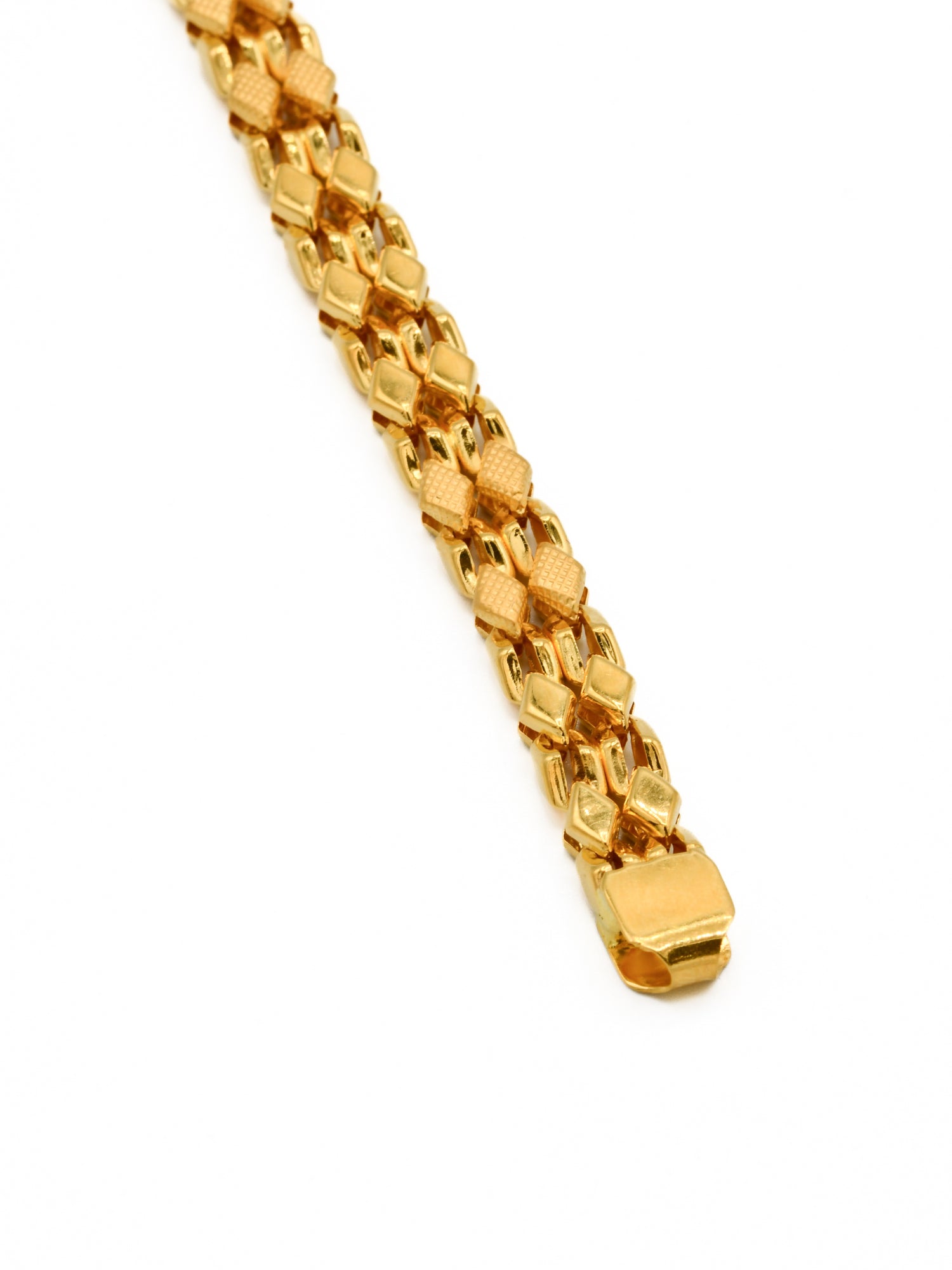 22ct Gold Hollow Mens Bracelet