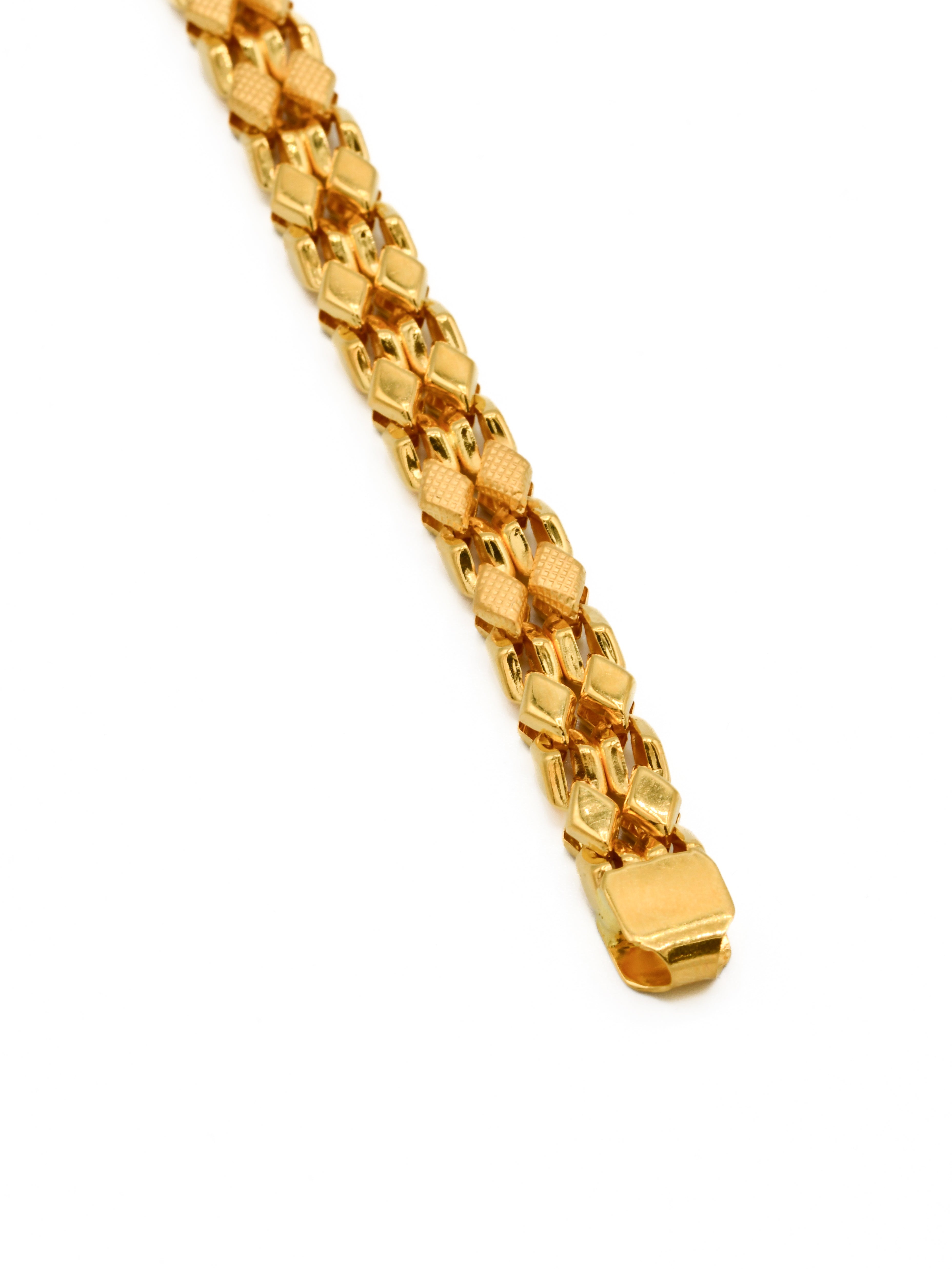 22ct Gold Hollow Mens Bracelet