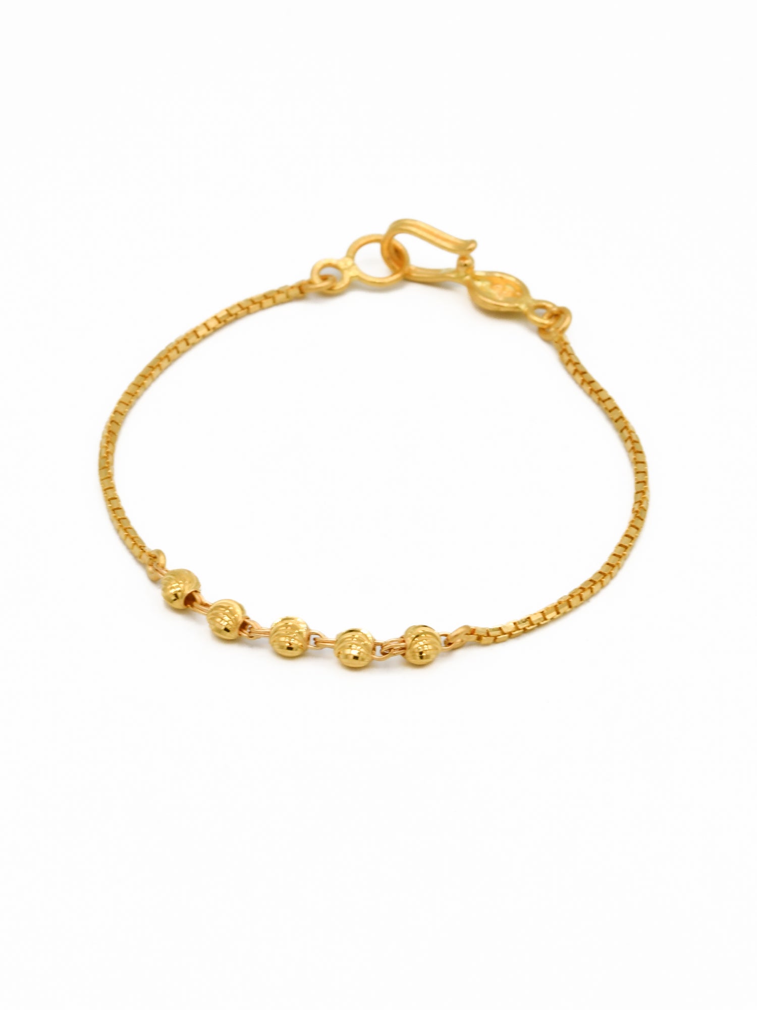 22ct Gold Ball 1 Piece Baby Bracelet