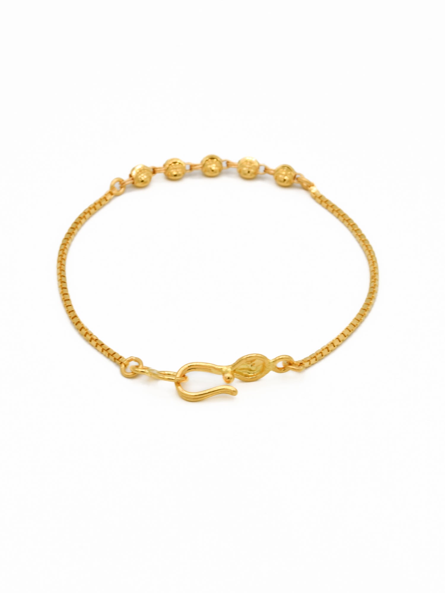 22ct Gold Ball 1 Piece Baby Bracelet