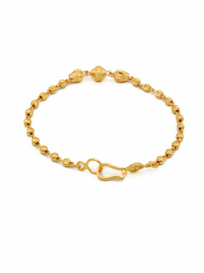 22ct Gold Ball 1 Piece Baby Bracelet