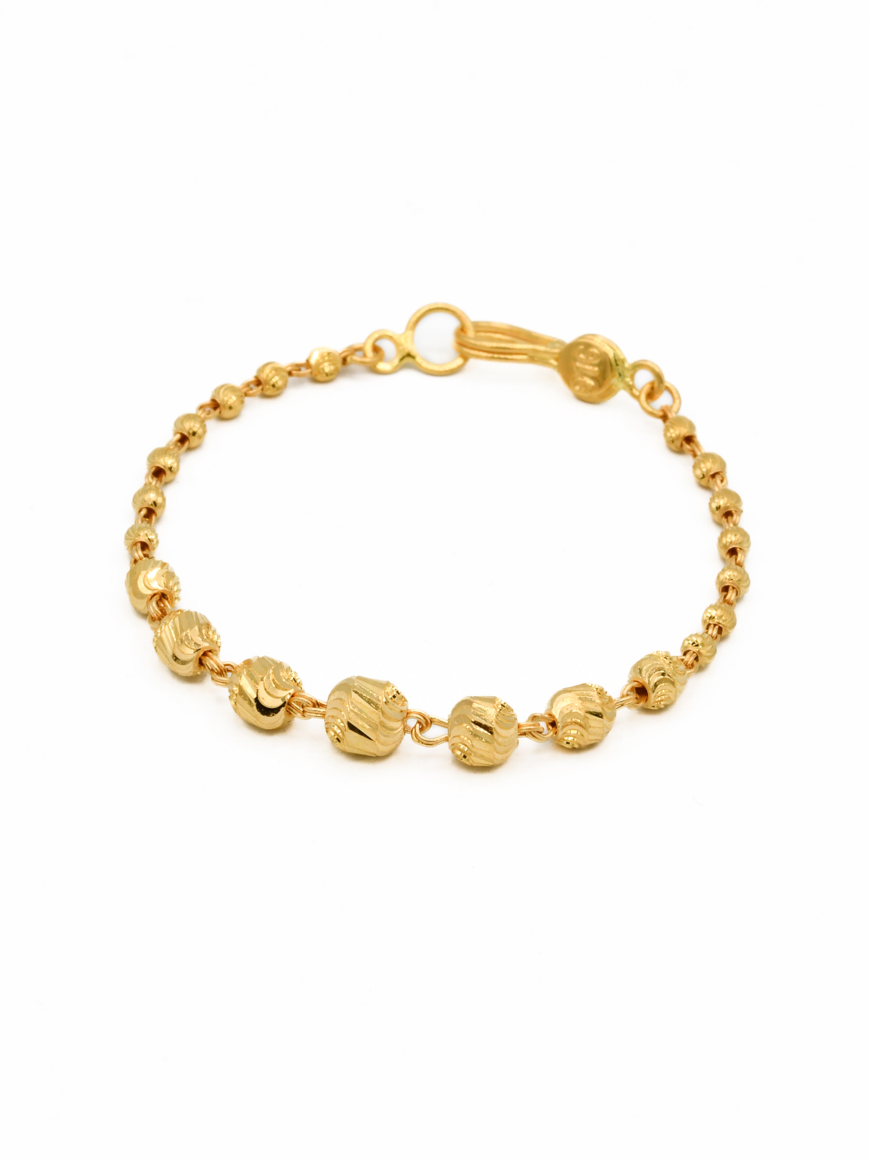 22ct Gold Ball 1 Piece Baby Bracelet