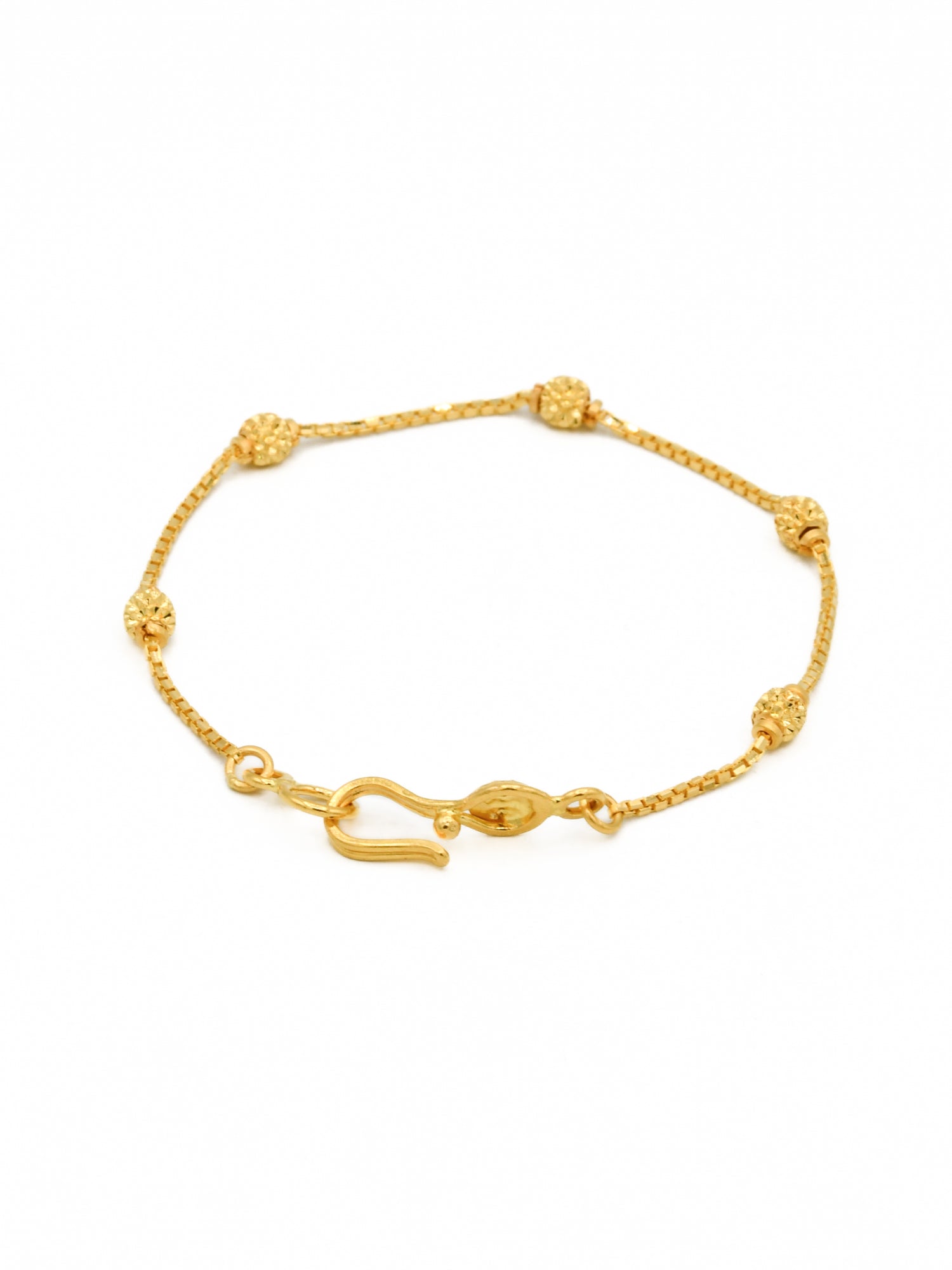 22ct Gold Ball 1 Piece Baby Bracelet